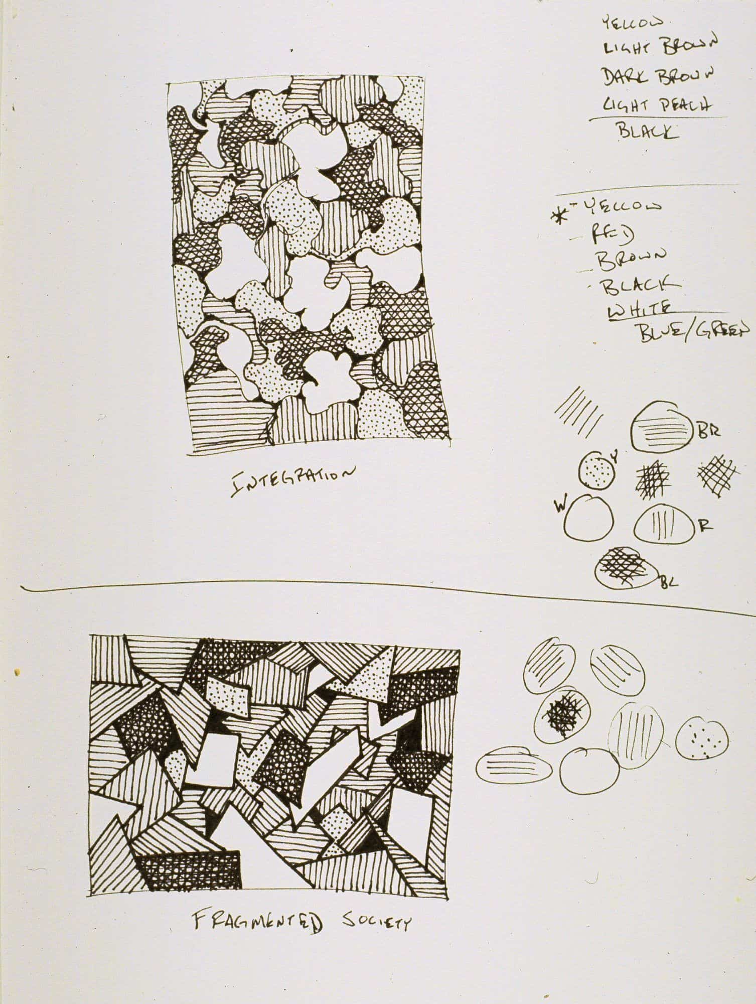 A page from Rondall's sketchbook.