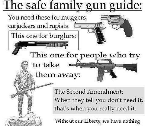 Guns, Such Different Perspectives A meme about family gun safety