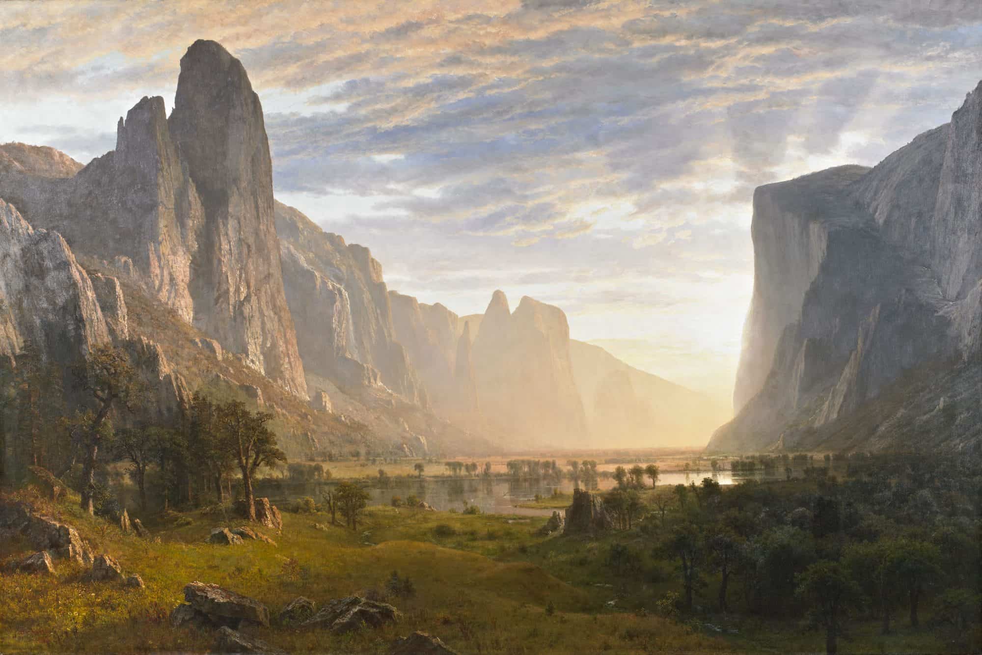 Bierstadt Looking Down Yosemite Valley