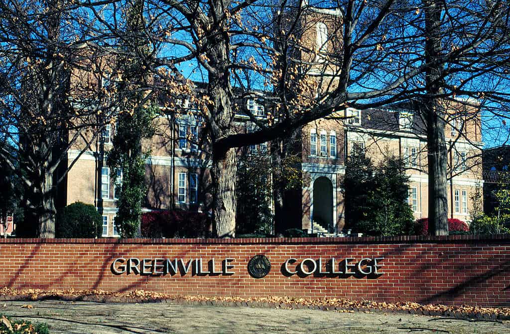 Greenville College sign Greenville College