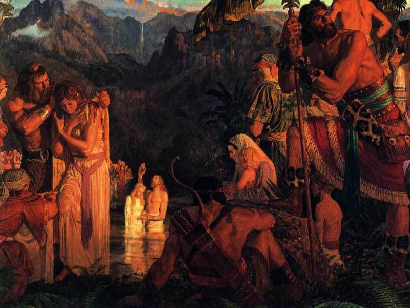 Alma Baptizing in the Waters of Mormon by Arnold Friberg