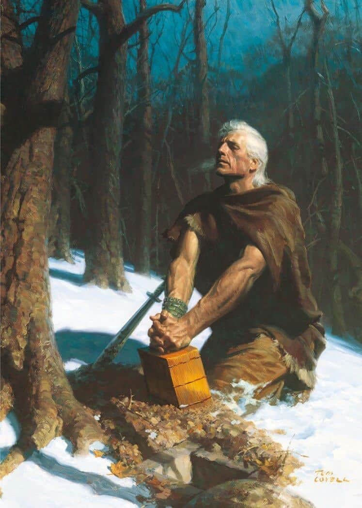 Tom Lovell, Moroni Buries the Nephite Record