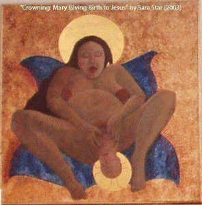 A contemporary depiction of the birth of Christ.