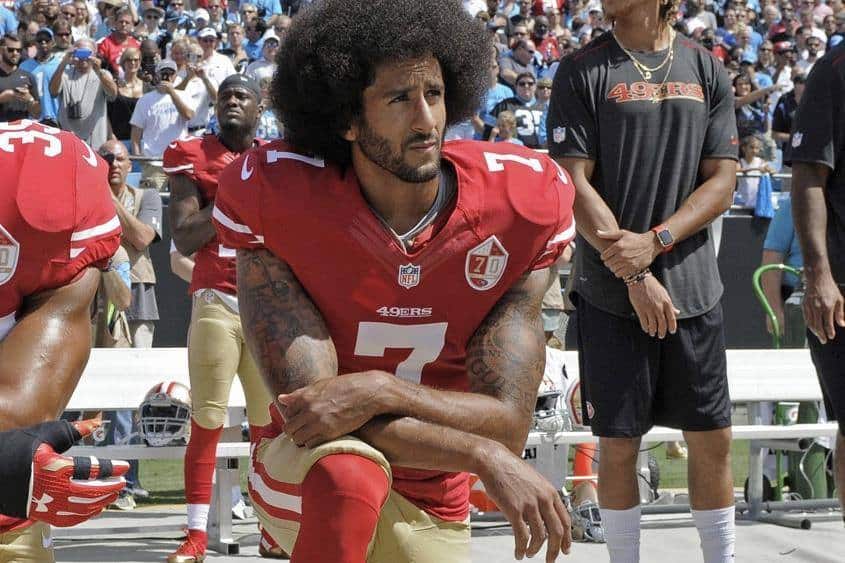 Colin Kaepernick kneeling