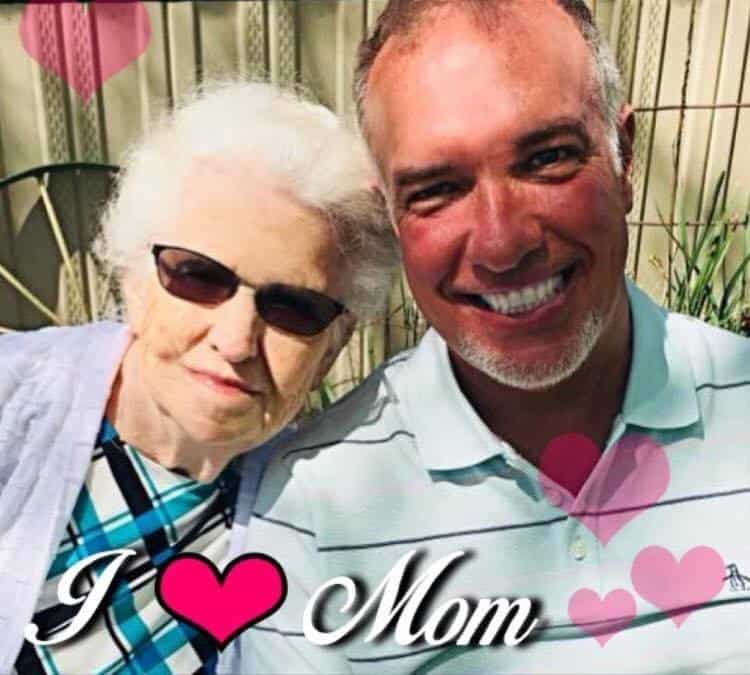 Scot Loyd is shown with his mother in this snapshot.