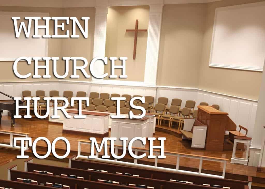 When church hurt is too much.