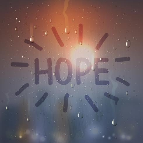 Have Hope! Christians need more Ted Lasso in their Lives. hope-word-on-misted-glass-composition-vector