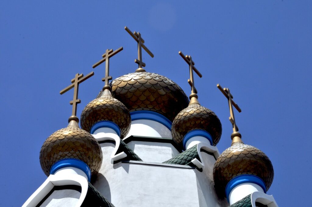 Days before invasion, top Russian bishop said calls for war 'blasphemy' russian-orthodox-church-spires-1