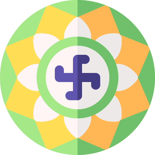 The swastika is a sacred symbol used for millennia in Hindu, Buddhist, and Jain cultures. It represents peace and good fortune and was also used similarly by indigenous peoples around the world.