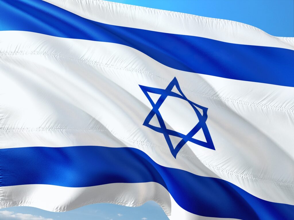 Christian leadership program brings 10,000th student to Israel The flag of Israel waves in the wind.