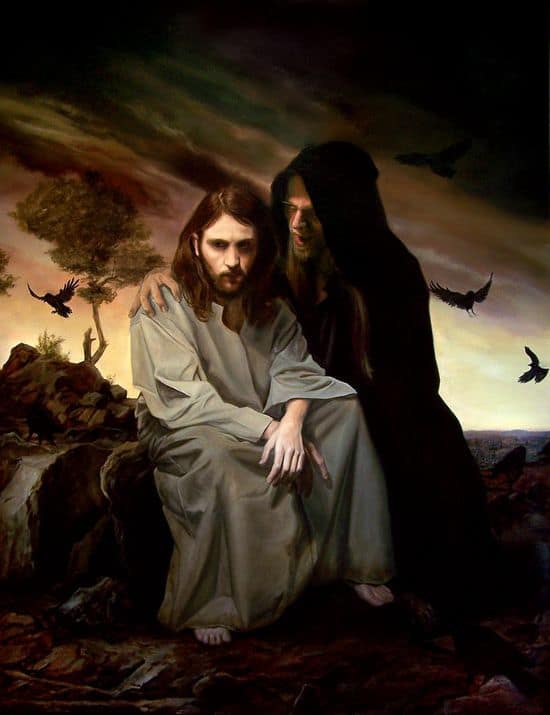 "Christ in the Desert" by Ivan Kramskoi