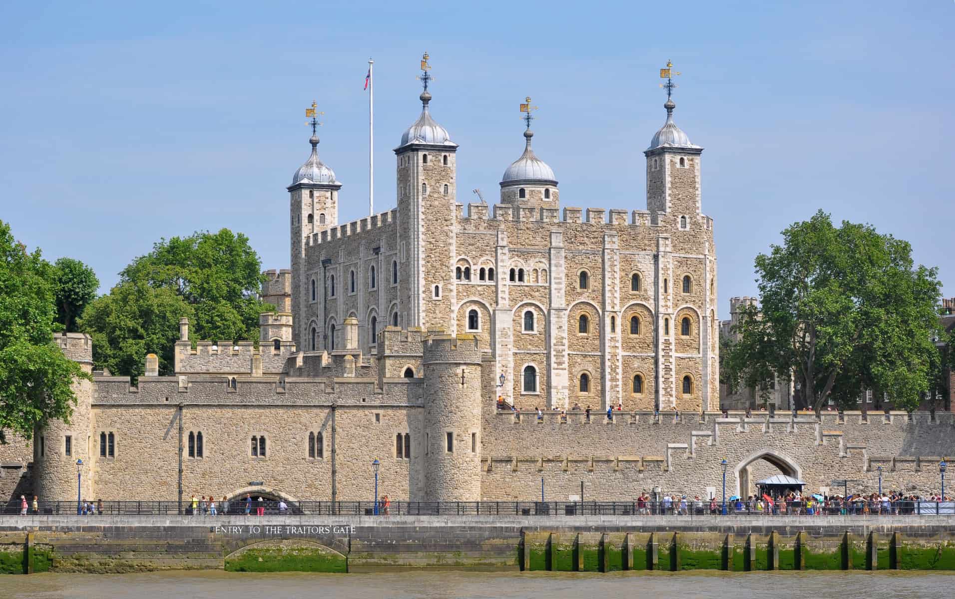 A photo of the Tower of London from a distance.