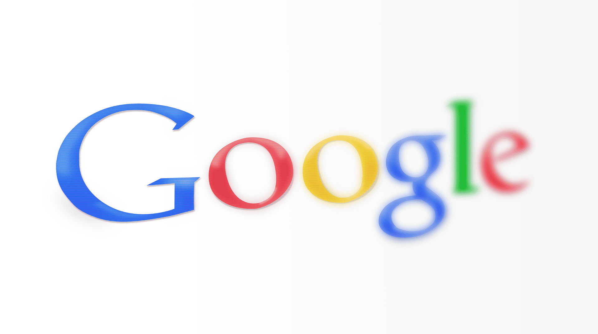 A screen shot of the multicolored Google logo is shown.