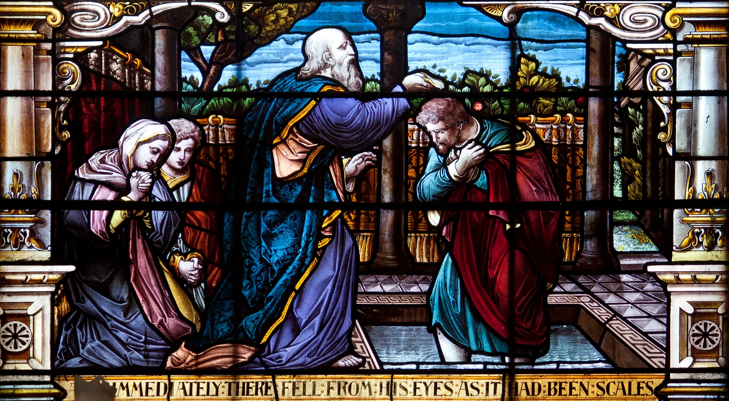 Ananias baptizes St. Paul