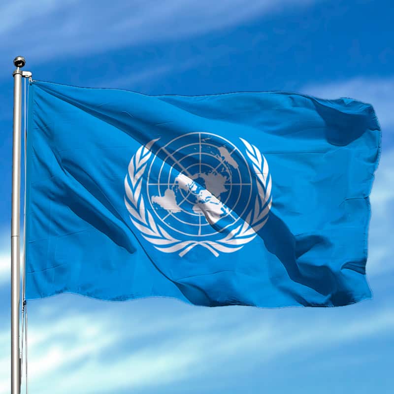 UN claims anti-LGBT religious beliefs not protected human right The UN flag is seen waving in a breeze.