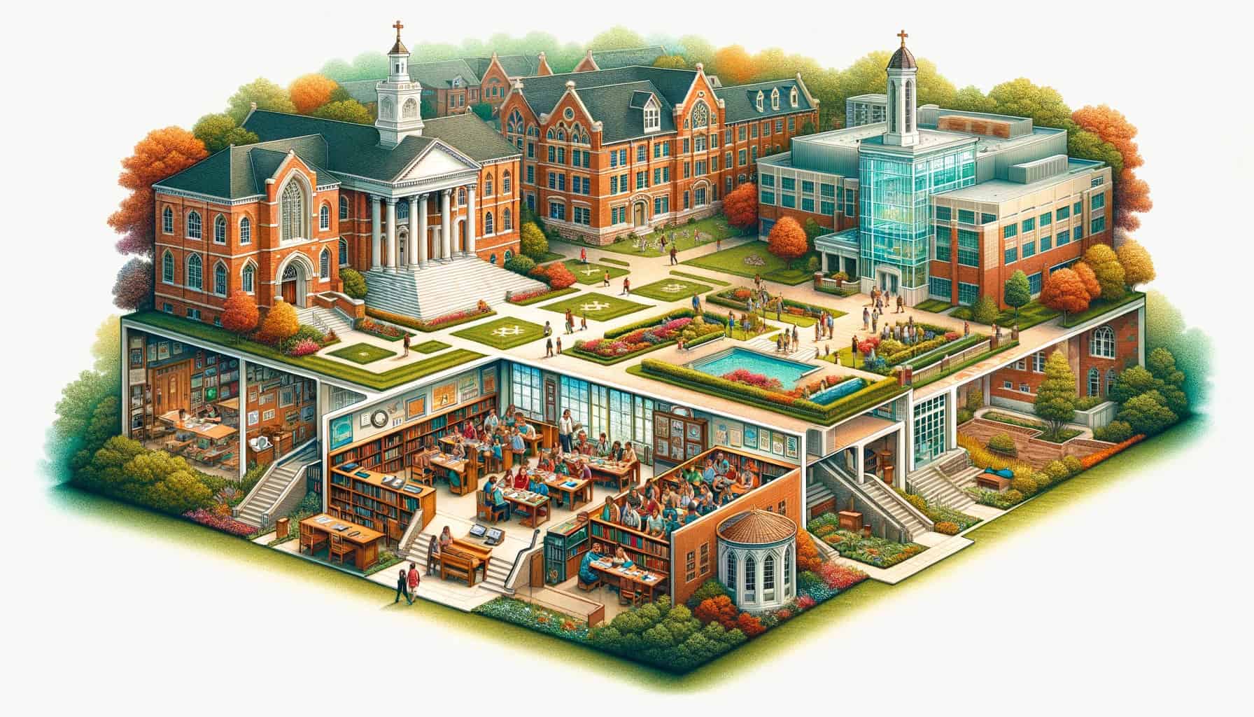 Cross section of a Religious College Campus