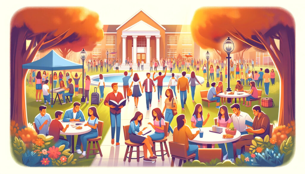 A Vibrant Campus Life Scene