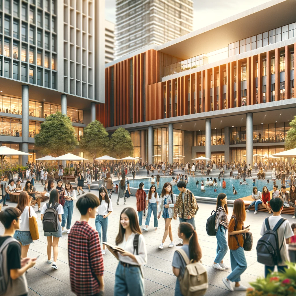 Public University Campus Activity