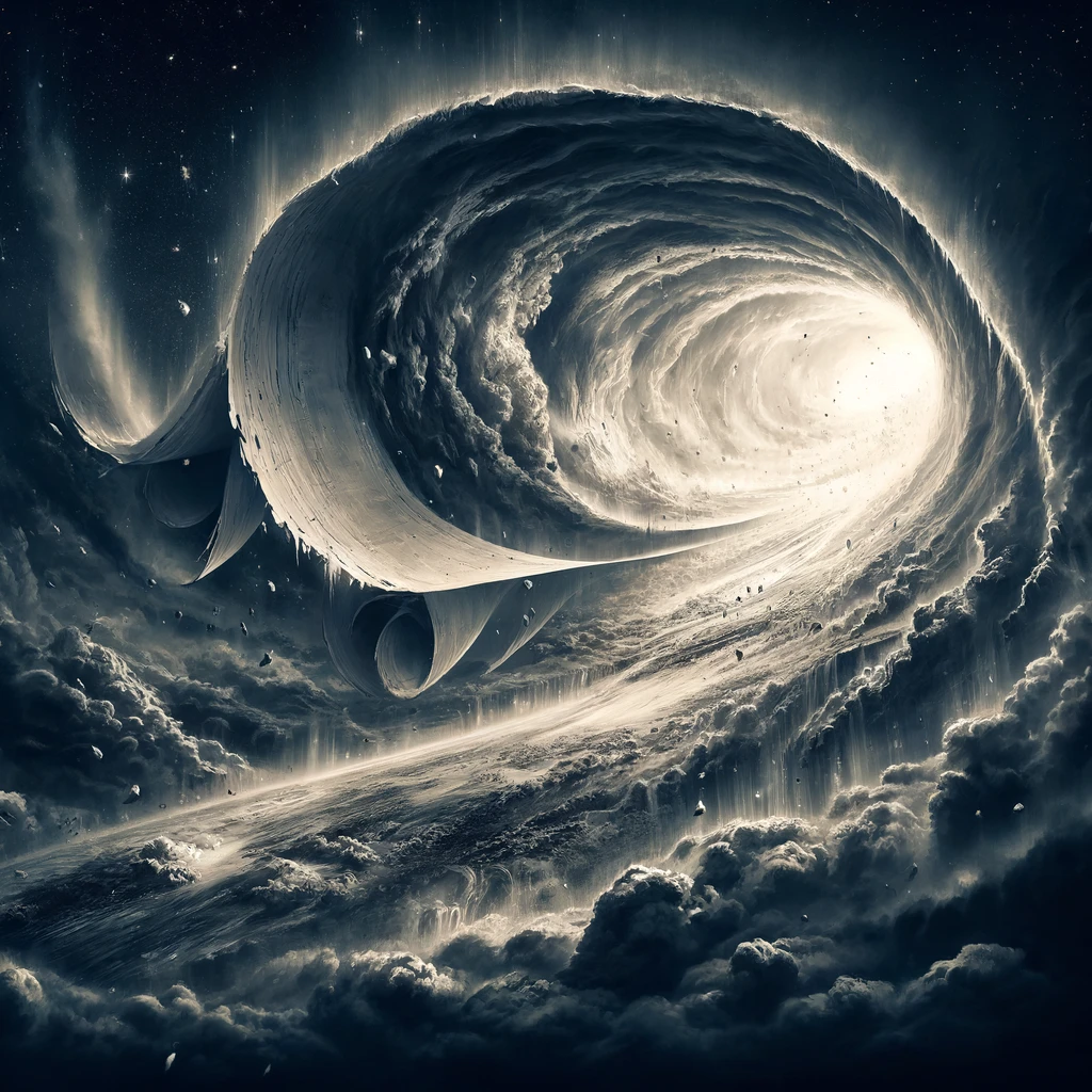 The Sky Vanishes Like a Scroll