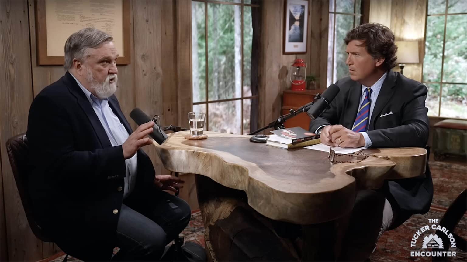 Doug Wilson with Tucker Carlson.