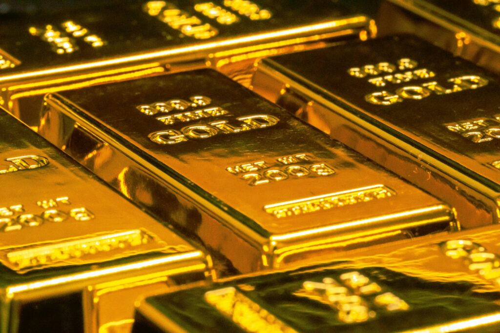 Wealthy pastors embrace life coaching for financial growth Brilliant gold bars stacked.