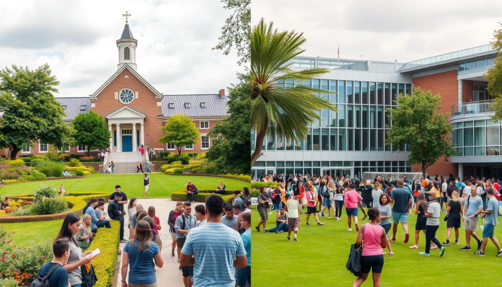 Comparison of Campus Life in Catholic vs Public Colleges Comparison of Campus Life in Catholic vs Public Colleges