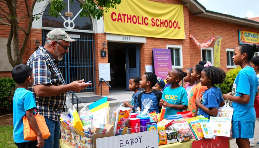 Local business partnerships with Catholic schools