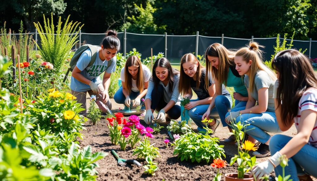 Students Engaged in Community Service Students Engaged in Community Service