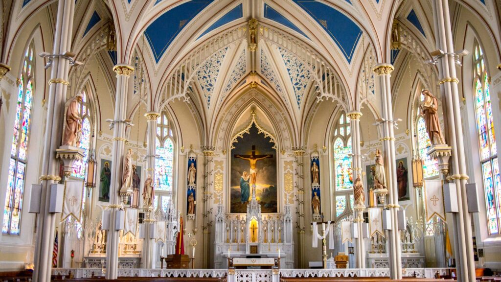 A new openness for LGBTQ inclusion at the Synod on Synodality The inside of St Mary's cathedral in Natchez.