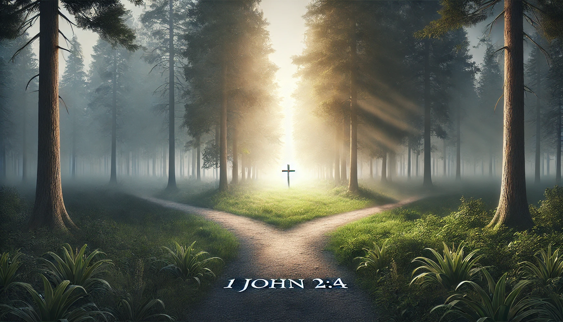 A crossroads in a forest. Unseeable as to which is the correct path.