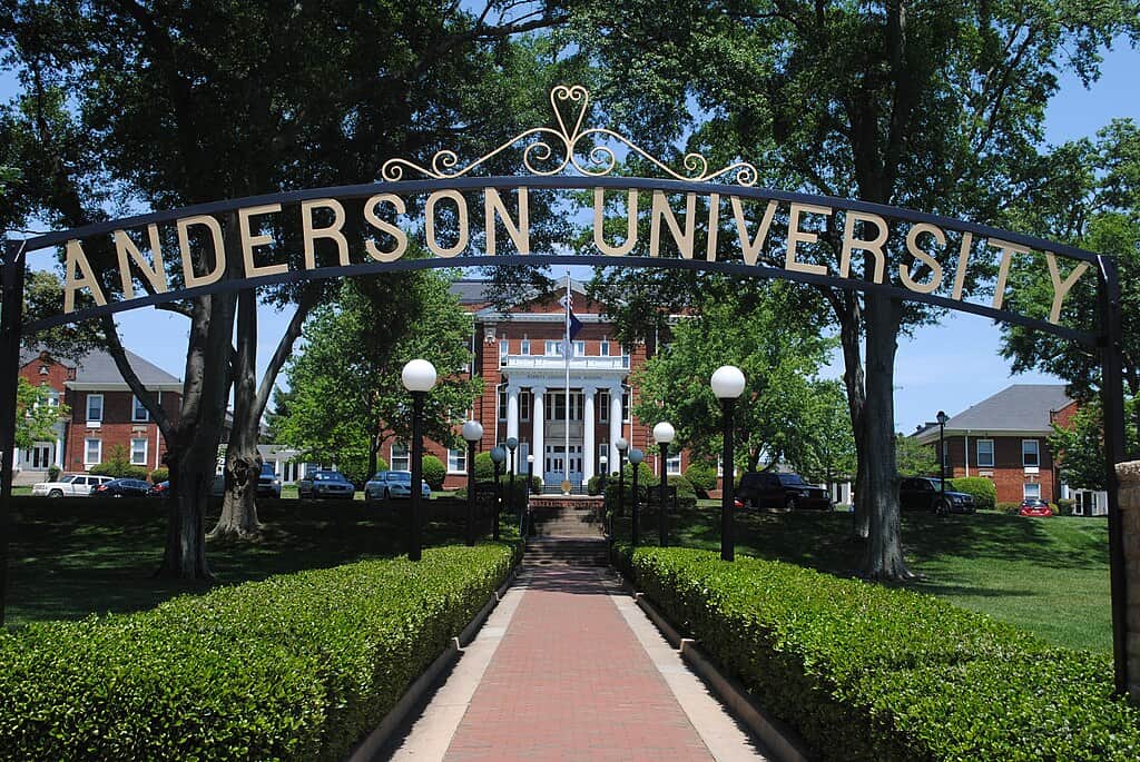 AndersonUniversity Anderson University NC sign