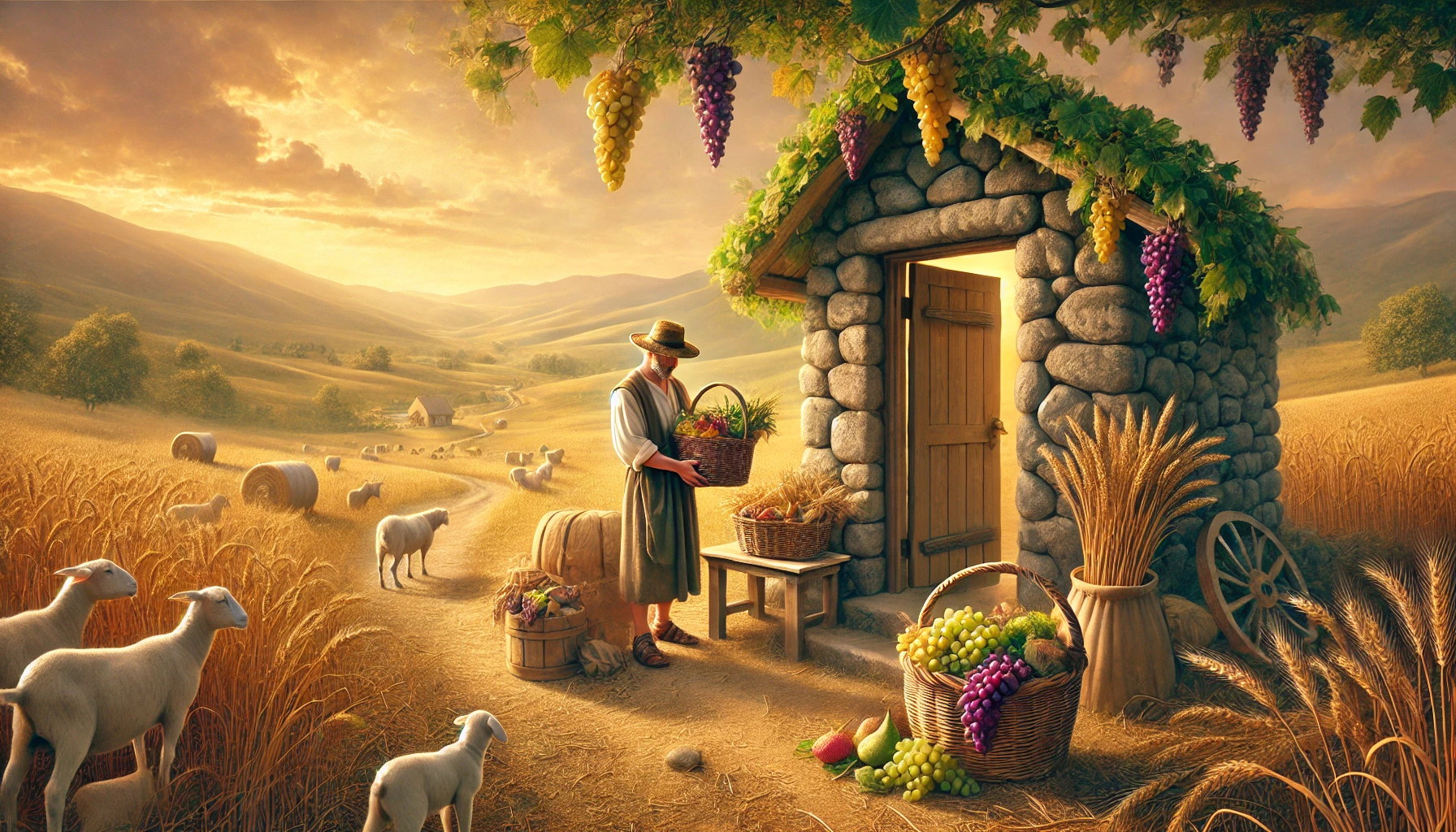 A biblical harvest scene.