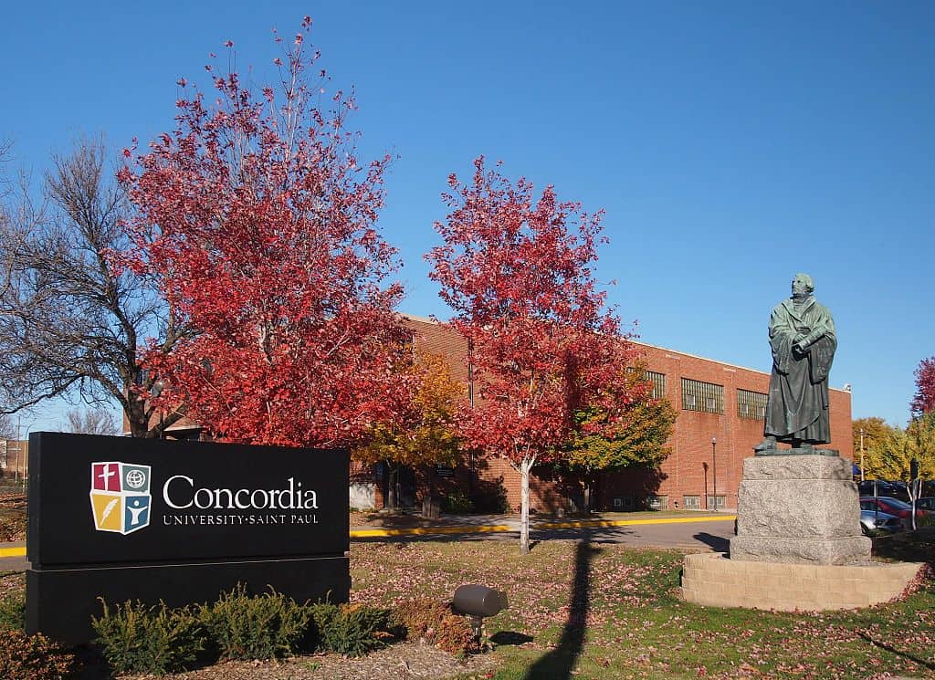 Concordia University Saint Paul sign