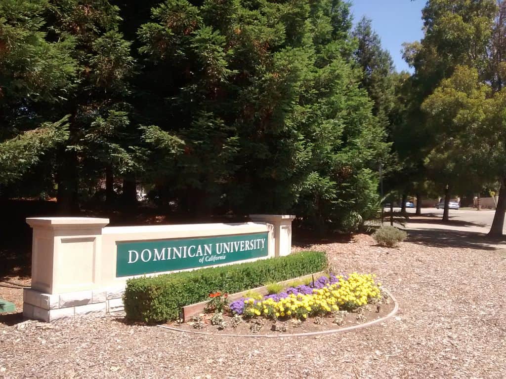 Dominican_University of California sign Dominican University of California sign