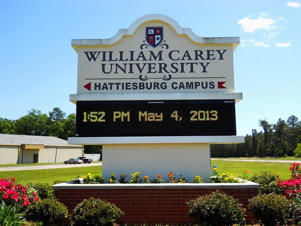 William Carey University Sign
