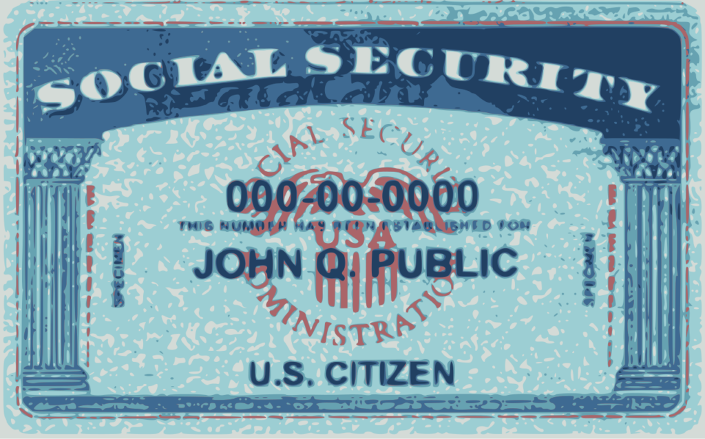Social Security Card mock up