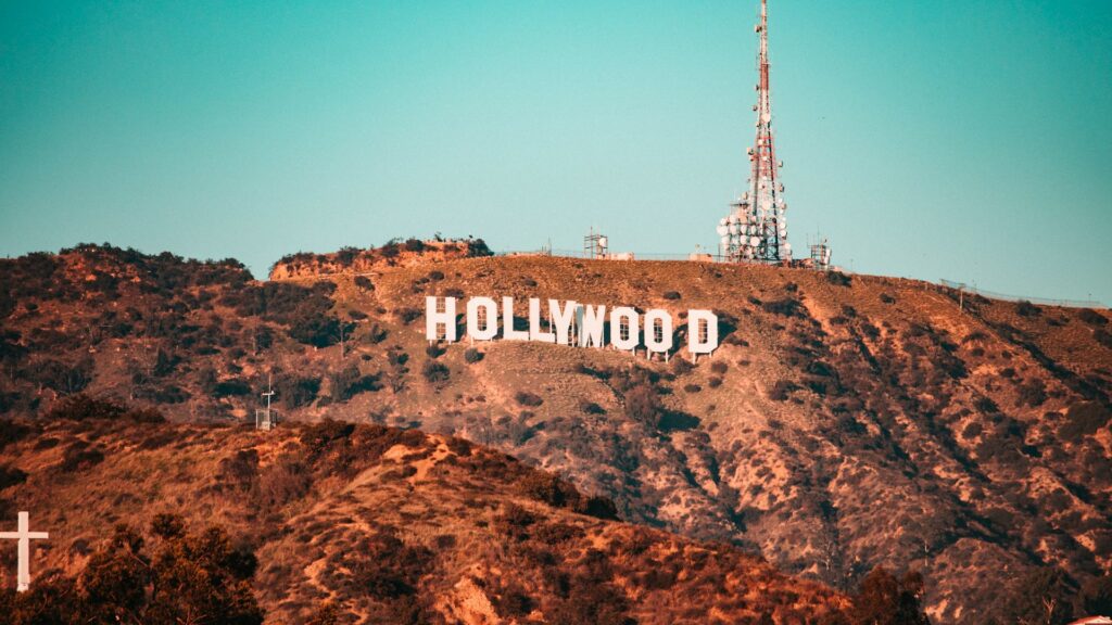 The Los Angeles Hollywood sign.