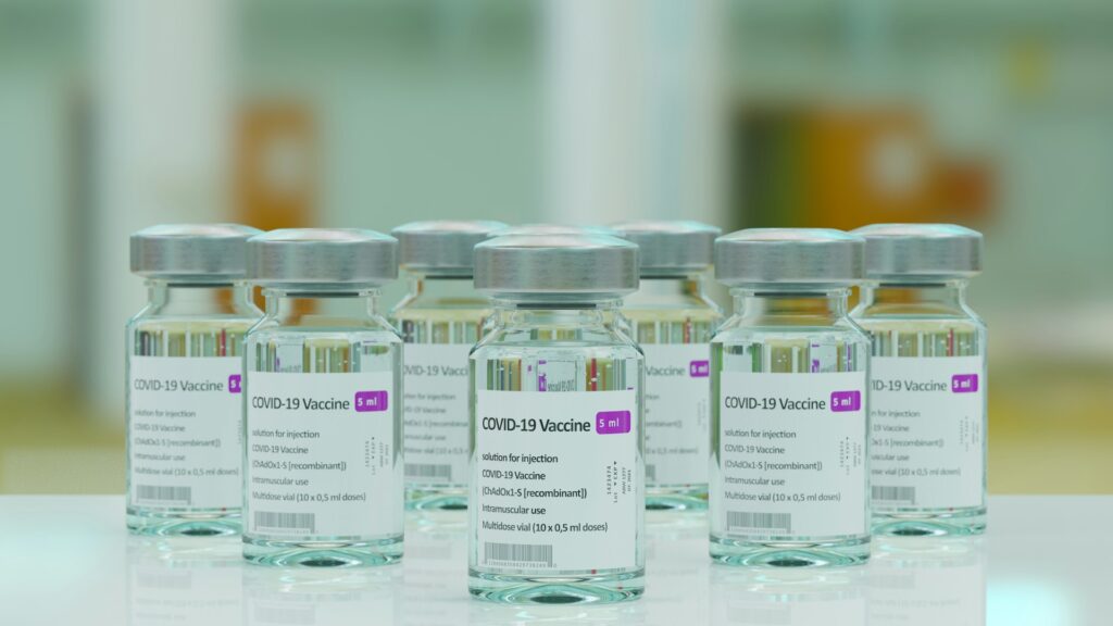 Vials of Covid-19 vaccine.