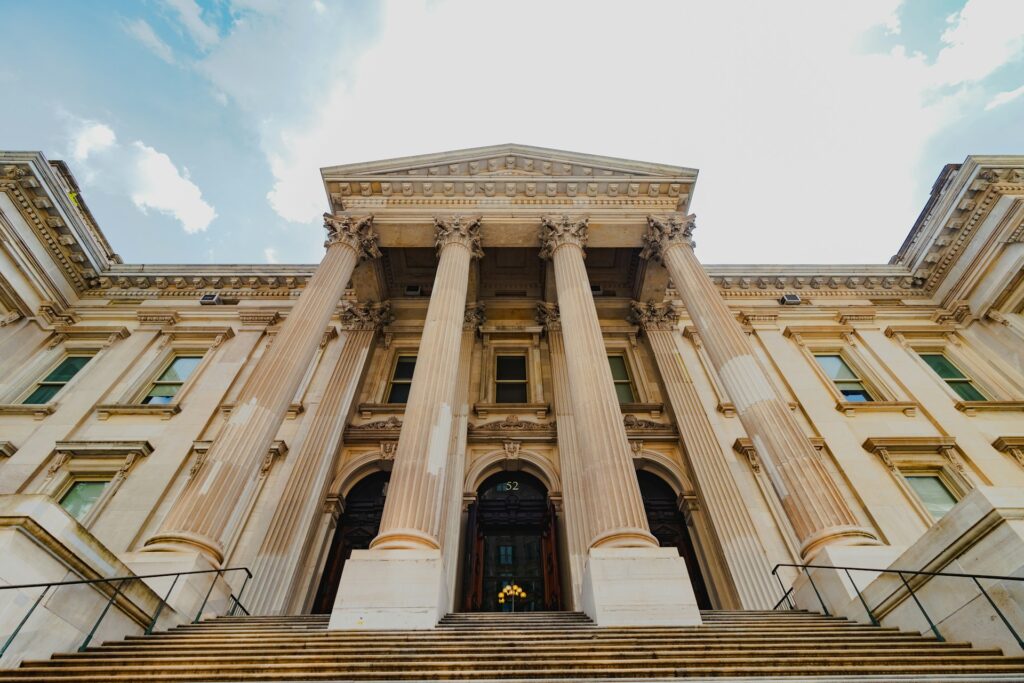 Courthouse looking building
