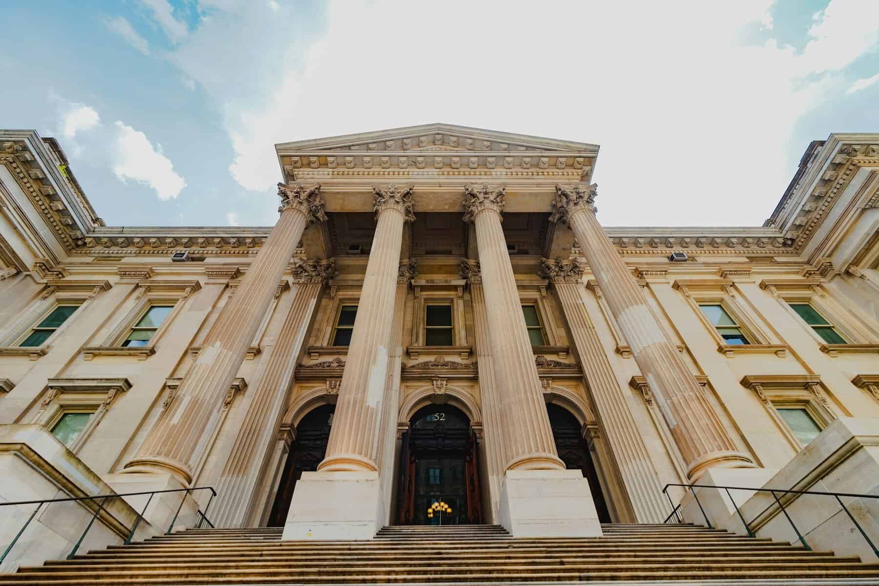 Courthouse looking building