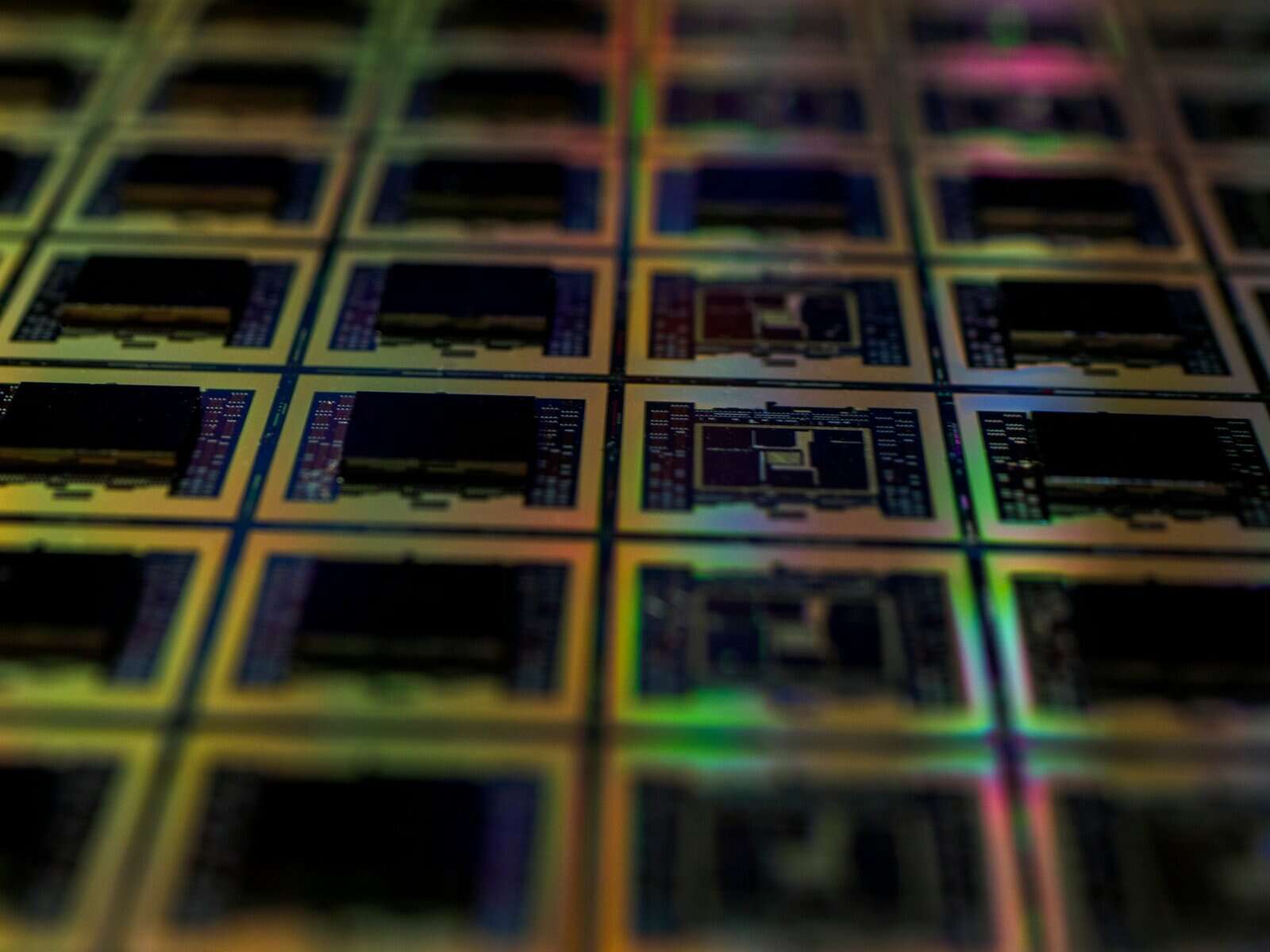 A silicon wafer.