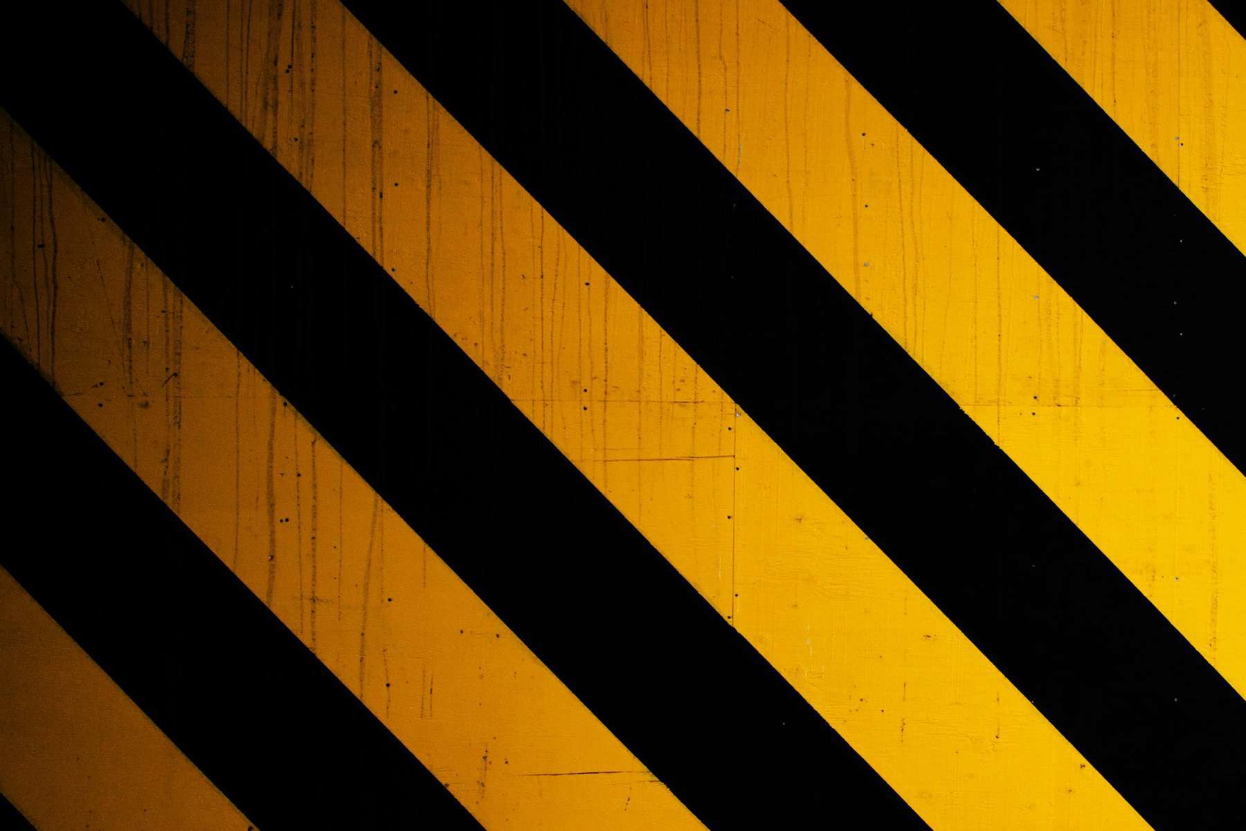 Yellow and black warning stripes