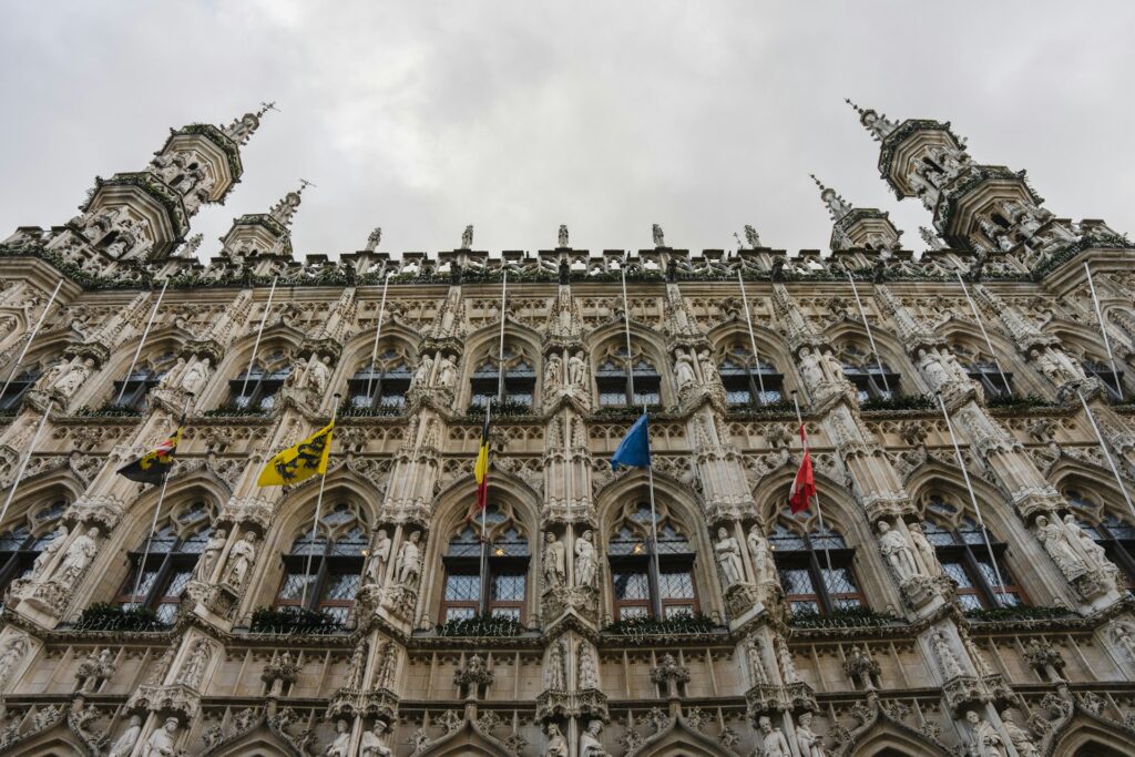 A very old stone building in Belgium.
