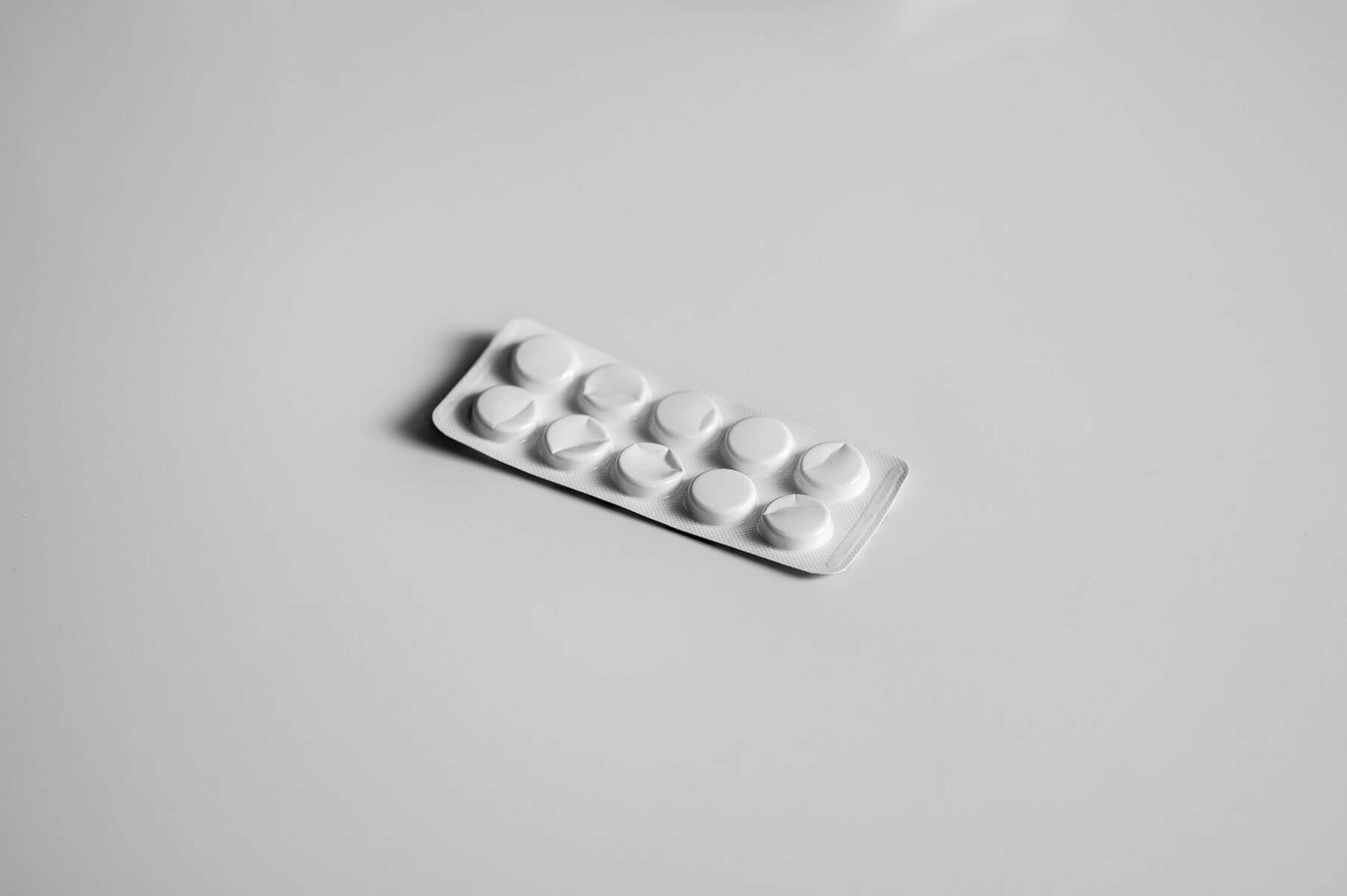 An upside down pill blister pack.