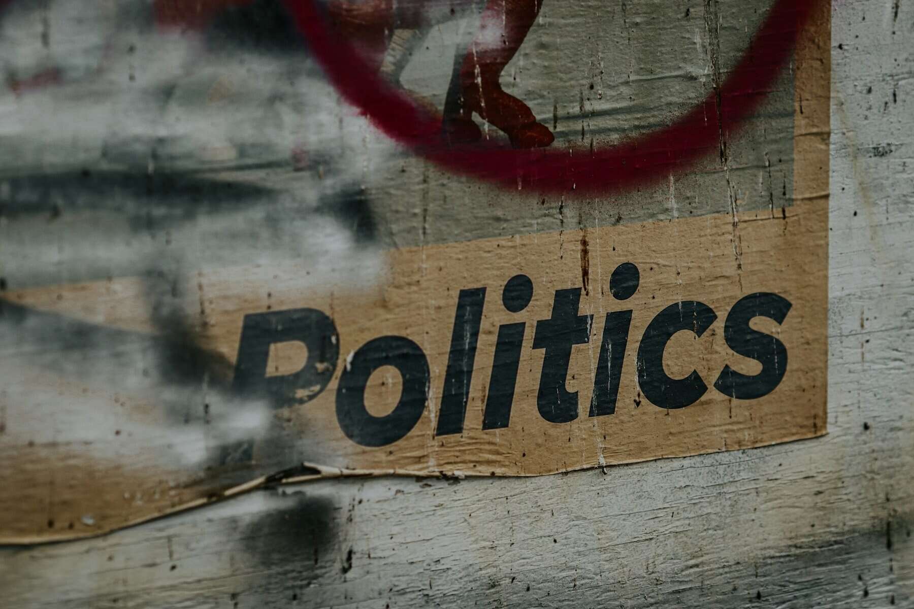a piece of paper says "politics"