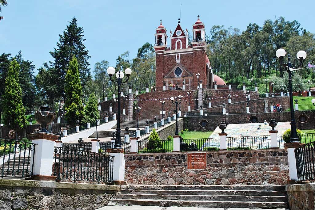 Chapel of Calvario or Sanctuario de la Virgen de Dolores in Metepec, Mexico State