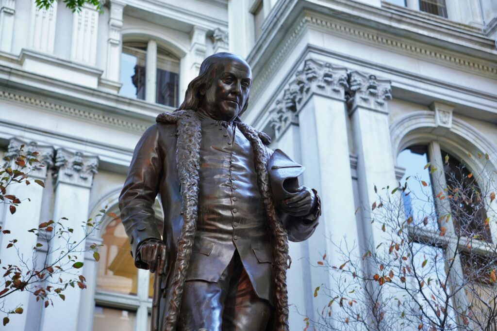 Randall Balmerโs bold defense of church-state separation in new book Statue of Ben Franklin