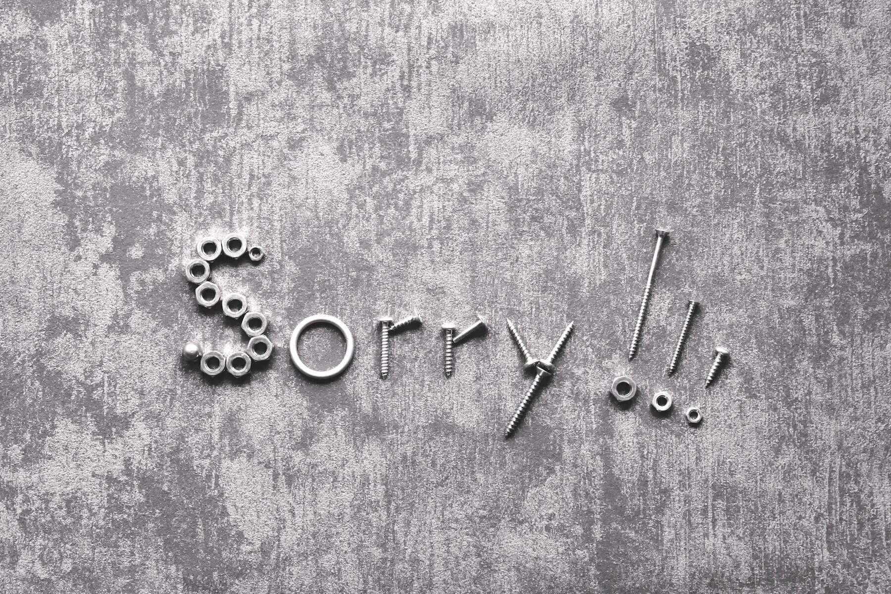 nuts and bolts spell Sorry!