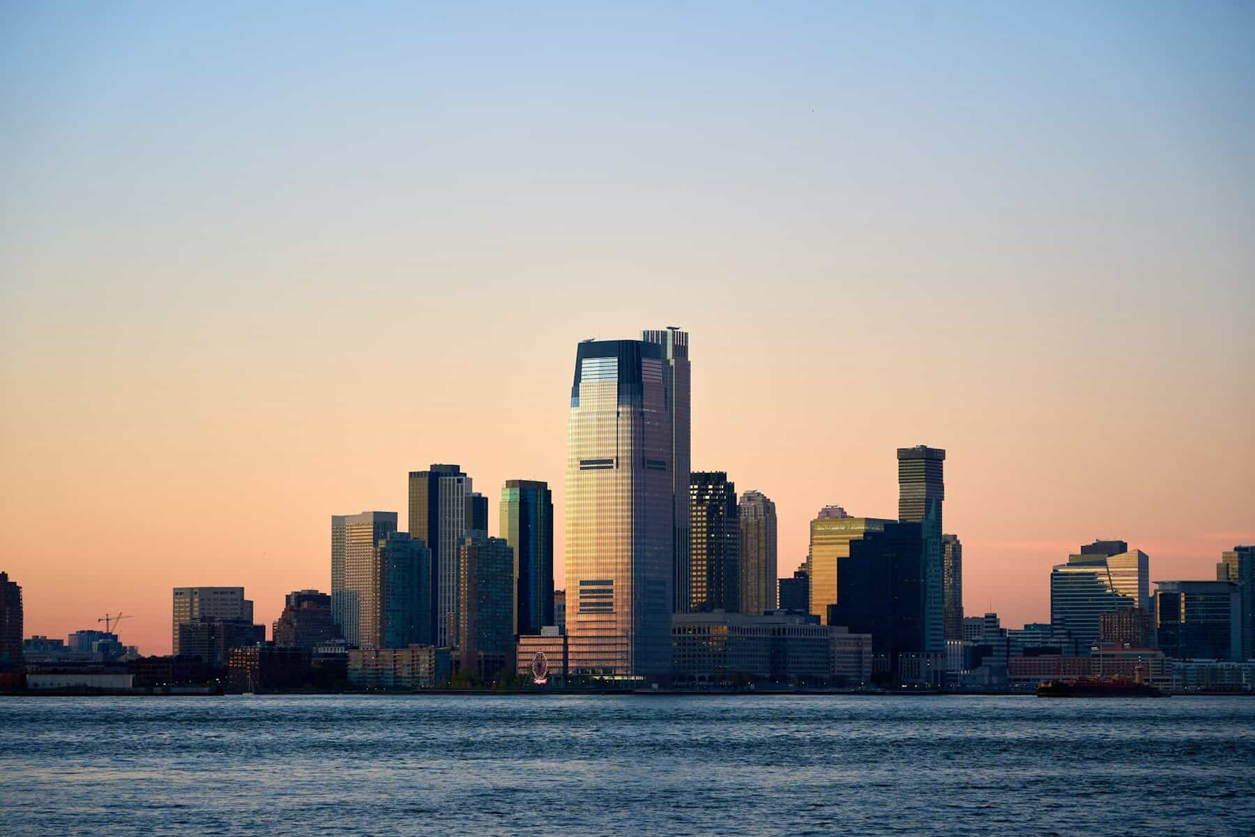 New Jersey Skyline at dusk.