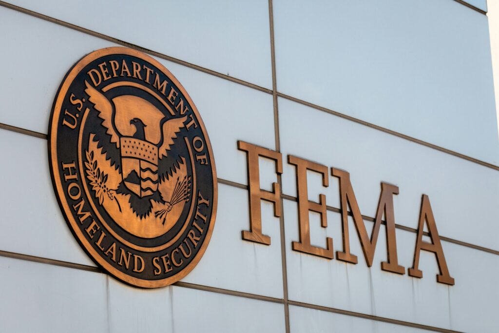 FEMA logo on a building